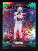 Marvin Harrison Jr. 2024 Prizm Fireworks Prizms Green #20 RC at PristineAuction.com