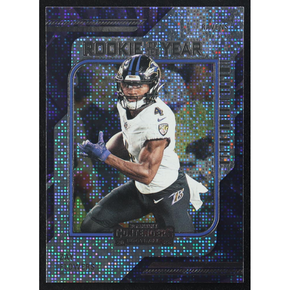 Zay Flowers 2023 Panini Contenders Rookie of the Year Contenders #20 RC at PristineAuction.com