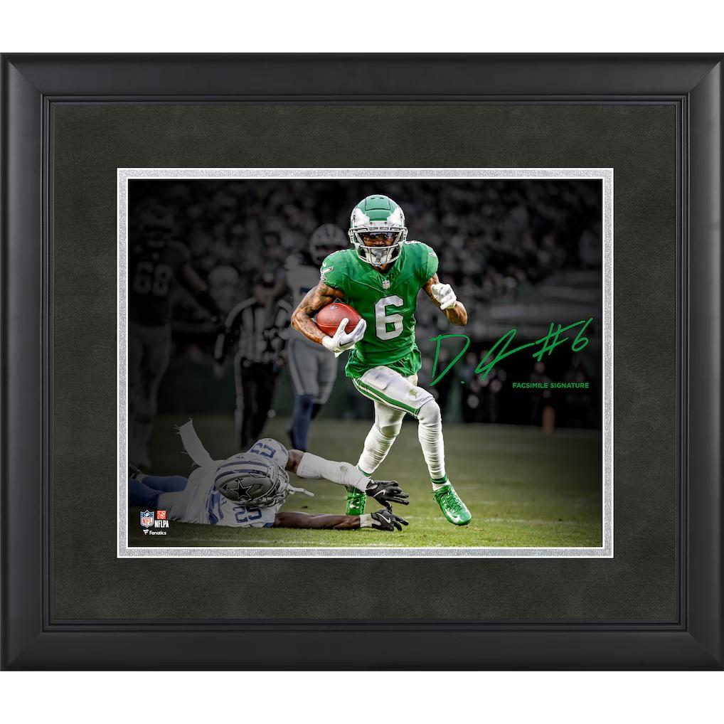 Devonta Smith Eagles Custom Framed Spotlight Photo at PristineAuction.com Devonta Smith Eagles Custom Framed Spotlight Photo at PristineAuction.com