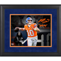 Bo Nix Broncos Custom Framed Spotlight Photo at PristineAuction.com