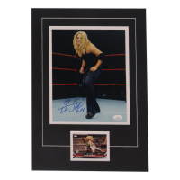 Trish Stratus Signed 12x17 Custom Matted Photo Display with Trading Card (JSA) at PristineAuction.com