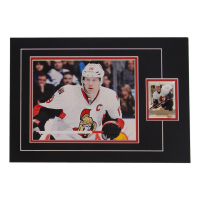 Jason Spezza Signed 12x17 Custom Matted Sports Card Display with Photo (JSA) at PristineAuction.com