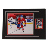 Nick Suzuki Signed 12x17 Custom Matted Sports Card Display with Photo (JSA) at PristineAuction.com