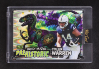 Tyler Warren 2024 Wild Card Dino-Might Pre-Historic Raptor Green Ray Wave #PHRAP1-TW #09/20 RC at PristineAuction.com