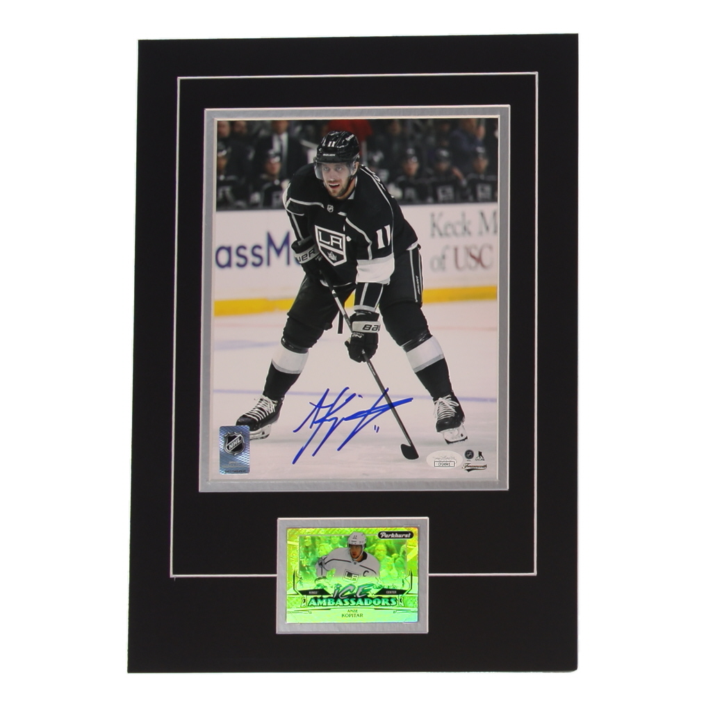 Anze Kopitar Signed 12x17 Custom Matted Photo Display with Trading Card (JSA) at PristineAuction.com Anze Kopitar Signed 12x17 Custom Matted Photo Display with Trading Card (JSA) at PristineAuction.com