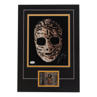 Gerry Cheevers Signed 12x17 Custom Matted Photo Display with Trading Card (JSA) at PristineAuction.com