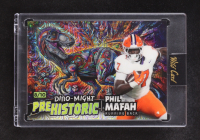 Phil Mafah 2024 Wild Card Alumination Dino-Might Pre-Historic Raptor Blue Mojo #PHRAP2-PM #08/10 RC at PristineAuction.com