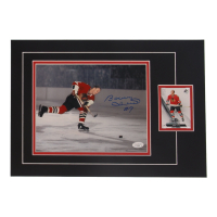 Bobby Hull Signed 12x17 Custom Matted Photo Display with Sports Card (JSA) at PristineAuction.com