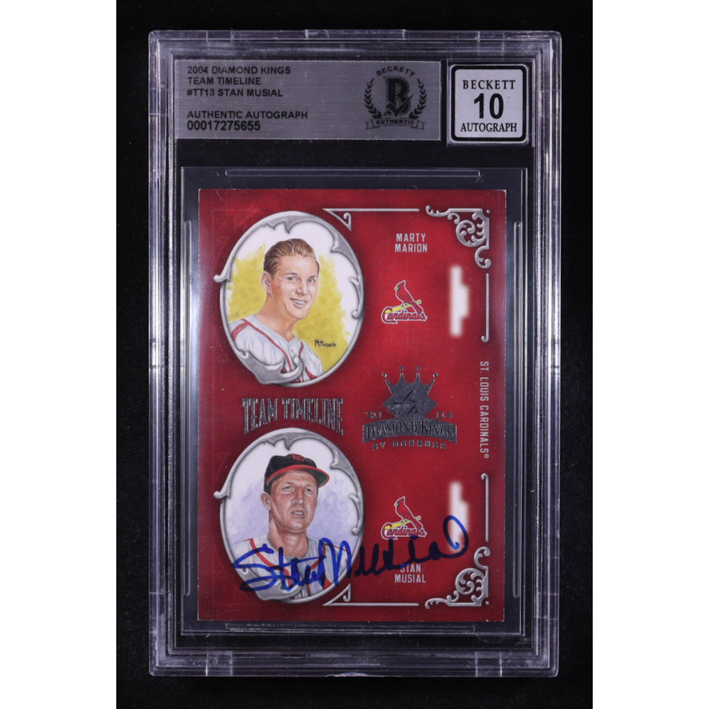 Stan Musial Signed 2004 Diamond Kings Team Timeline #TT13 (BGS | Autograph Graded 10) at PristineAuction.com