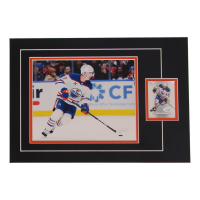 Ryan Nugent-Hopkins Signed 12x17 Custom Matted Sports Card Display with Photo (JSA) at PristineAuction.com