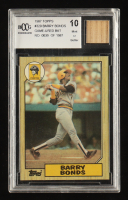 Barry Bonds 1987 Topps Game-Used Bat #320 RC (BCCG 10) at PristineAuction.com