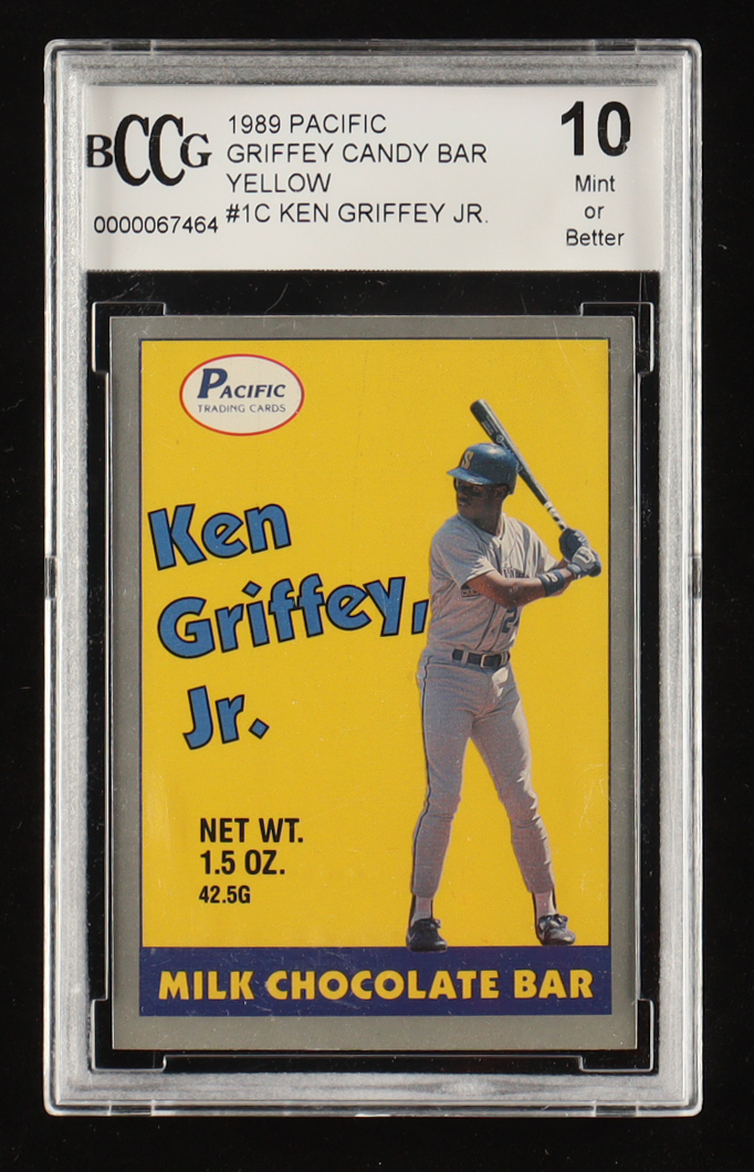 Ken Griffey Jr. 1989 Pacific Candy Bar Yellow #1C RC (BCCG 10) at PristineAuction.com Ken Griffey Jr. 1989 Pacific Candy Bar Yellow #1C RC (BCCG 10) at PristineAuction.com