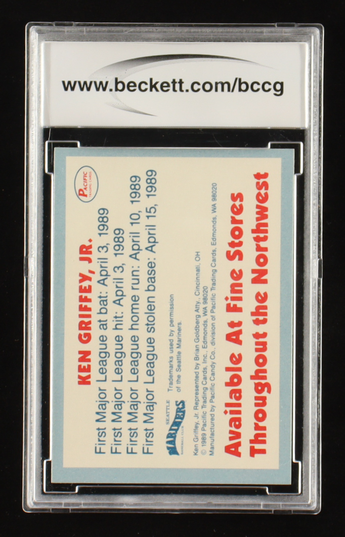 Ken Griffey Jr. 1989 Pacific Candy Bar Yellow #1C RC (BCCG 10) at PristineAuction.com Ken Griffey Jr. 1989 Pacific Candy Bar Yellow #1C RC (BCCG 10) at PristineAuction.com