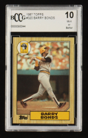 Barry Bonds 1987 Topps #320 RC (BCCG 10) at PristineAuction.com