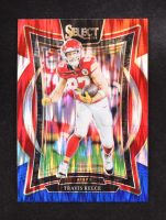 Travis Kelce 2024 Select Prizm Red and Blue Shock #97 at PristineAuction.com