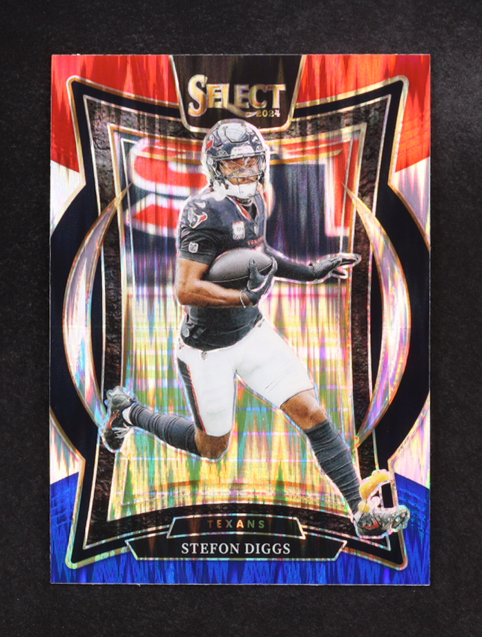 Stefon Diggs 2024 Select Prizm Red and Blue Shock #94 at PristineAuction.com Stefon Diggs 2024 Select Prizm Red and Blue Shock #94 at PristineAuction.com