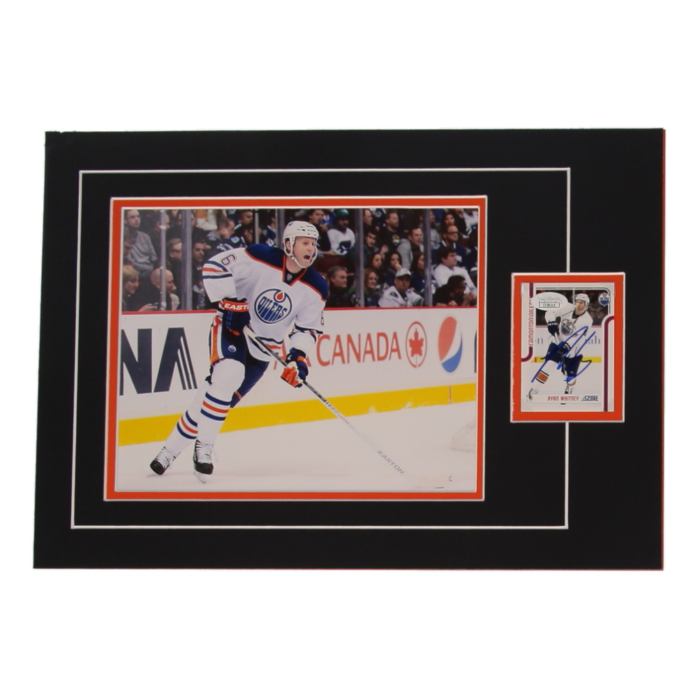 Ryan Whitney Signed 12x17 Custom Matted Sports Card Display with Photo (JSA) at PristineAuction.com