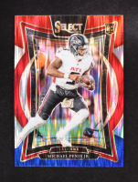 Michael Penix Jr. 2024 Select Prizm Red and Blue Shock #80 RC at PristineAuction.com