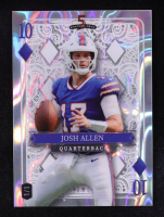 Josh Allen 2024 Wild Card 5 Card Draw Stacked Deck 10 of Diamonds Silver Wave #SDJDJAN #1/1 at PristineAuction.com