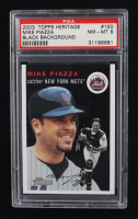 Mike Piazza 2003 Topps Heritage #150B Black SP (PSA 8) at PristineAuction.com