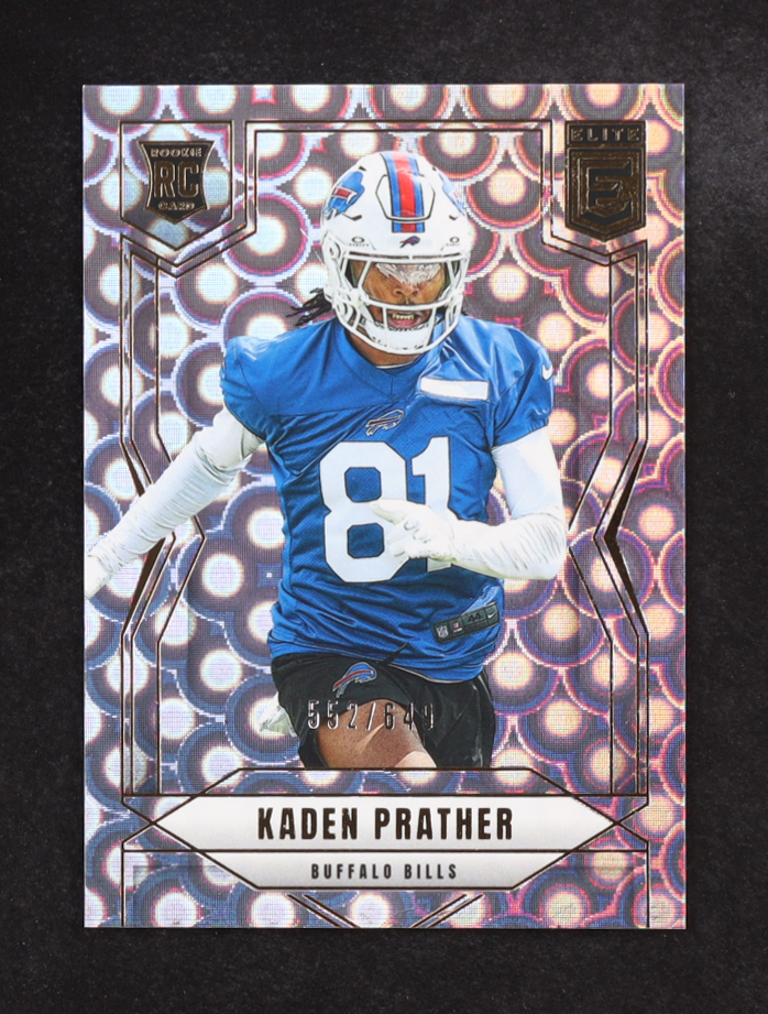 Kaden Prather 2025 Elite Lavendar Pyramids #122 #552/649 RC at PristineAuction.com Kaden Prather 2025 Elite Lavendar Pyramids #122 #552/649 RC at PristineAuction.com