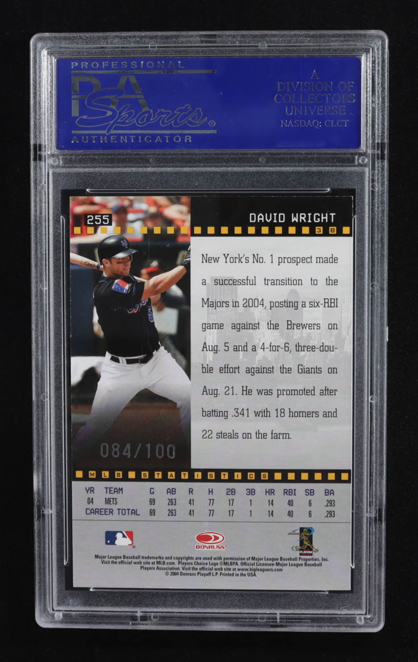David Wright 2004 Studio Proofs Silver #255 #084/100 (PSA 8) at PristineAuction.com David Wright 2004 Studio Proofs Silver #255 #084/100 (PSA 8) at PristineAuction.com