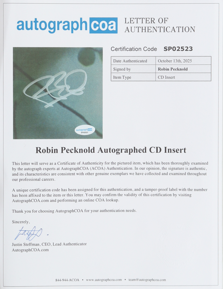 Robin Pecknold Signed Custom Framed "Shore" CD Album Insert Display (ACOA) at PristineAuction.com Robin Pecknold Signed Custom Framed "Shore" CD Album Insert Display (ACOA) at PristineAuction.com