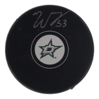 Wyatt Johnston Signed Stars Logo Hockey Puck (Beckett) at PristineAuction.com