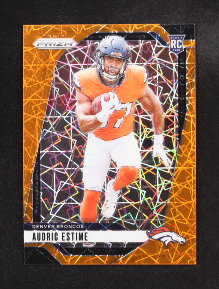 Audric Estime 2024 Panini Prizm Prizms Lazer #306 RC