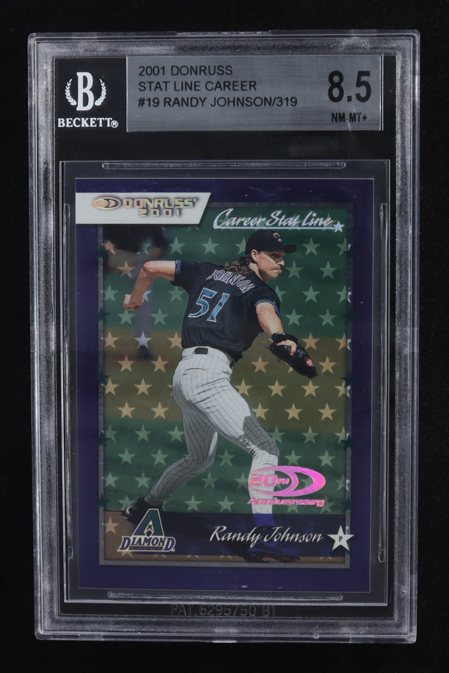 Randy Johnson 2001 Donruss Stat Line Career #19 #035/319 (BGS 8.5) at PristineAuction.com Randy Johnson 2001 Donruss Stat Line Career #19 #035/319 (BGS 8.5) at PristineAuction.com