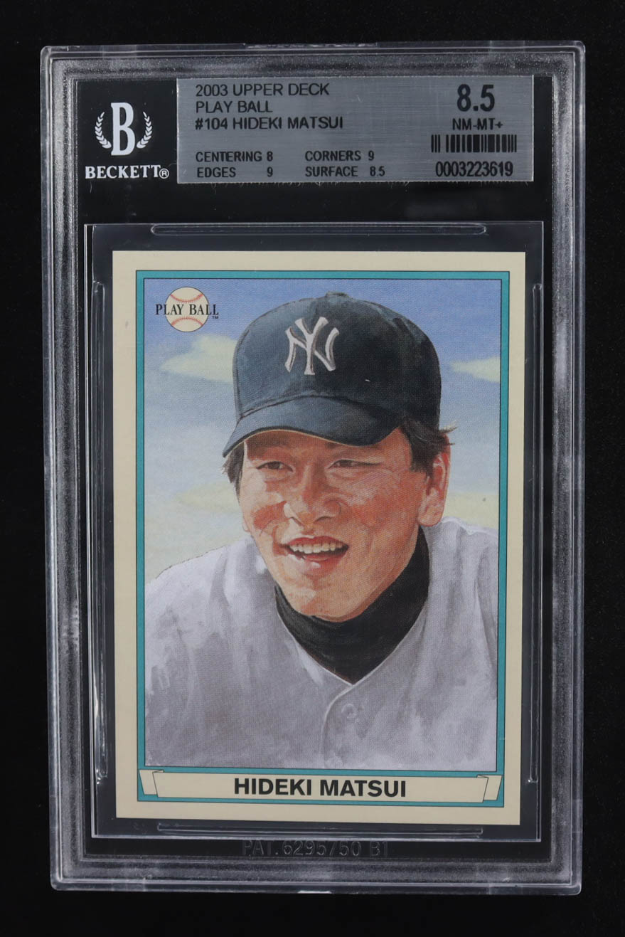 Hideki Matsui 2003 Upper Deck Play Ball #104 RC (BGS 8.5) at PristineAuction.com Hideki Matsui 2003 Upper Deck Play Ball #104 RC (BGS 8.5) at PristineAuction.com