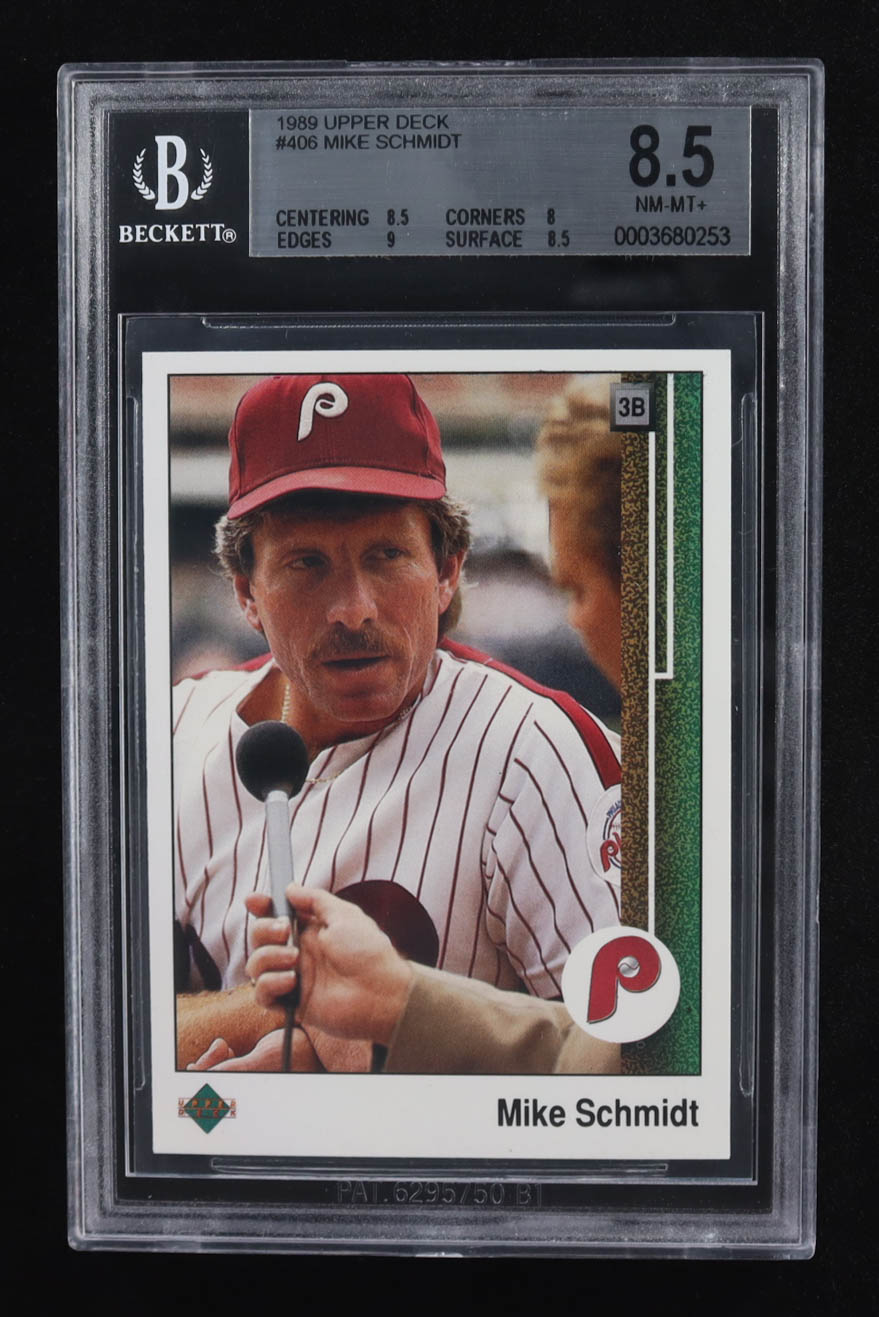 Mike Schmidt 1989 Upper Deck #406 (BGS 8.5) at PristineAuction.com Mike Schmidt 1989 Upper Deck #406 (BGS 8.5) at PristineAuction.com