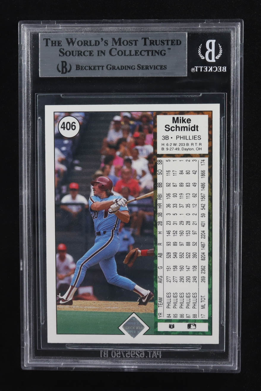 Mike Schmidt 1989 Upper Deck #406 (BGS 8.5) at PristineAuction.com Mike Schmidt 1989 Upper Deck #406 (BGS 8.5) at PristineAuction.com