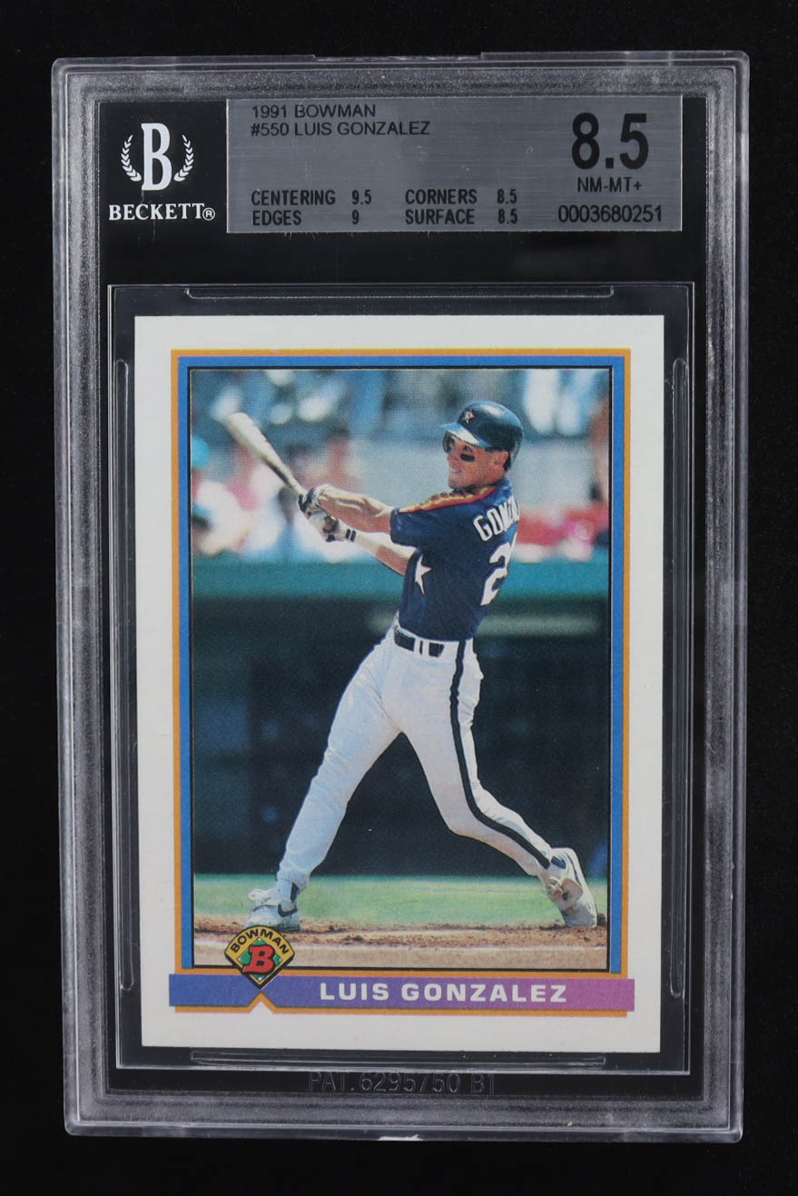 Luis Gonzalez 1991 Bowman #550 RC (BGS 8.5) at PristineAuction.com Luis Gonzalez 1991 Bowman #550 RC (BGS 8.5) at PristineAuction.com