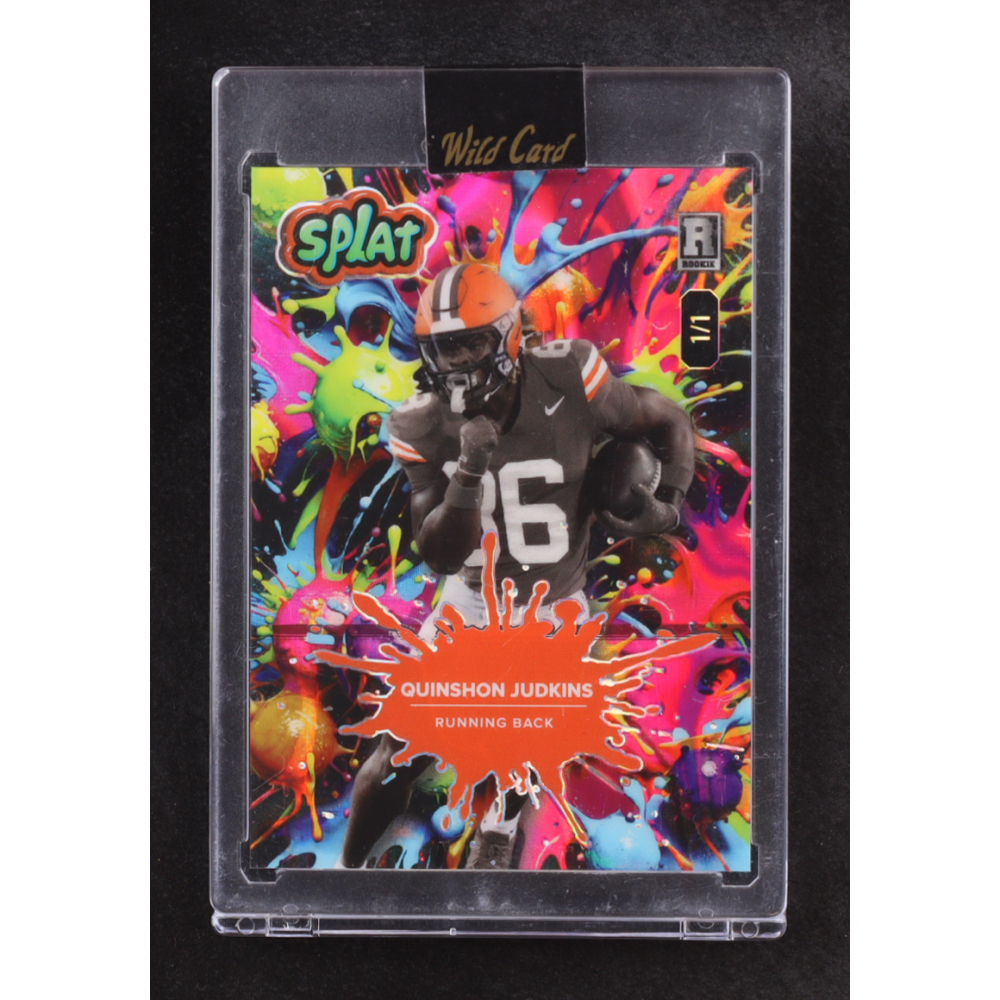 Quinshon Judkins 2025 Wild Card Splat #SBRBW04-QJ RC #1/1 at PristineAuction.com