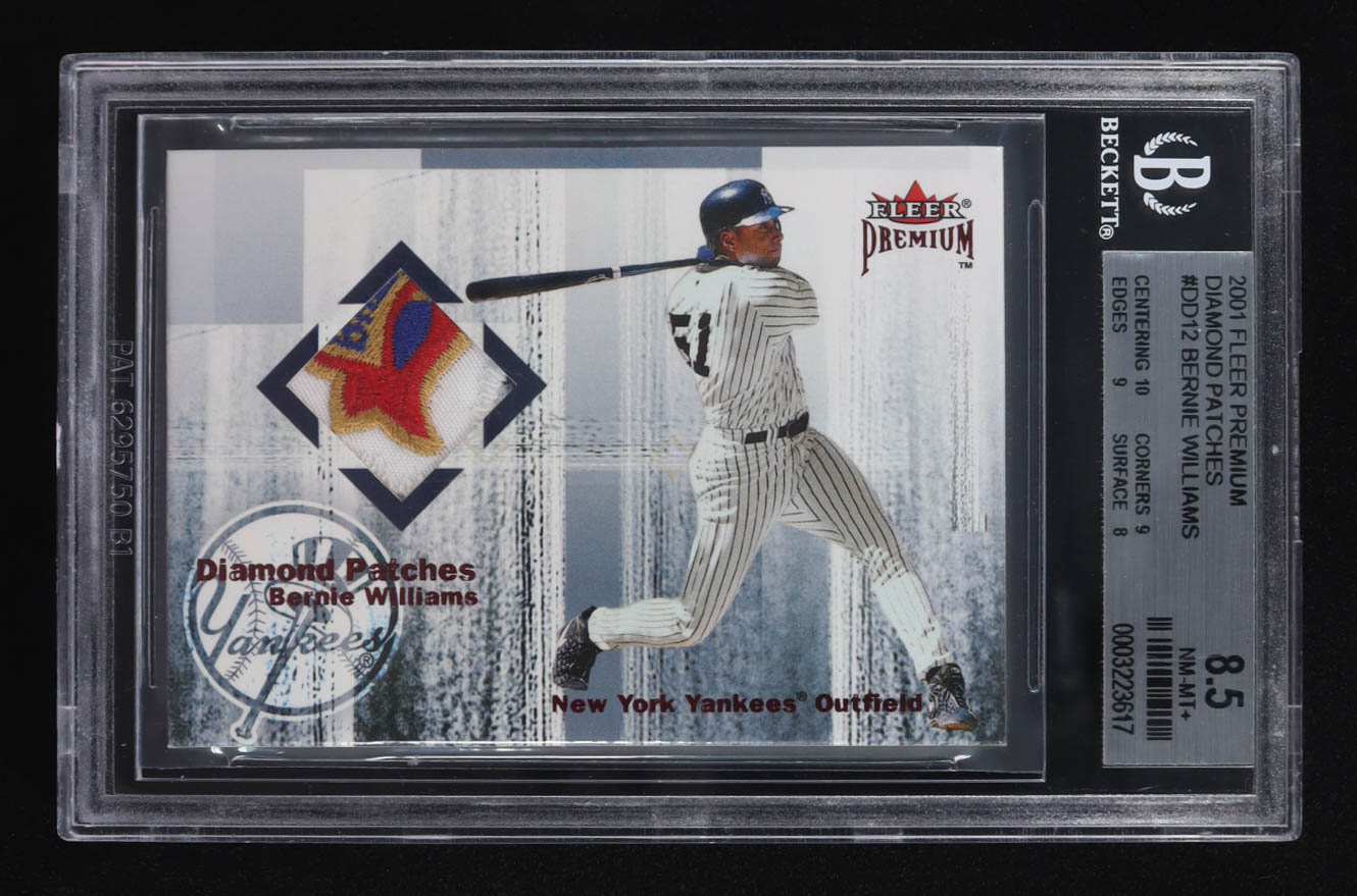 Bernie Williams 2001 Fleer Premium Diamond Patches #DD12 #072/100 (BGS 8.5) at PristineAuction.com Bernie Williams 2001 Fleer Premium Diamond Patches #DD12 #072/100 (BGS 8.5) at PristineAuction.com