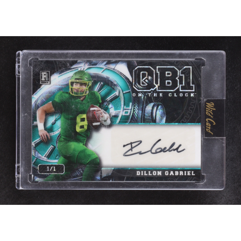 Dillon Gabriel 2024 Wild Card QB 1 On The Clock Autographs #A-OCW-BK-DG2 RC #1/1 at PristineAuction.com