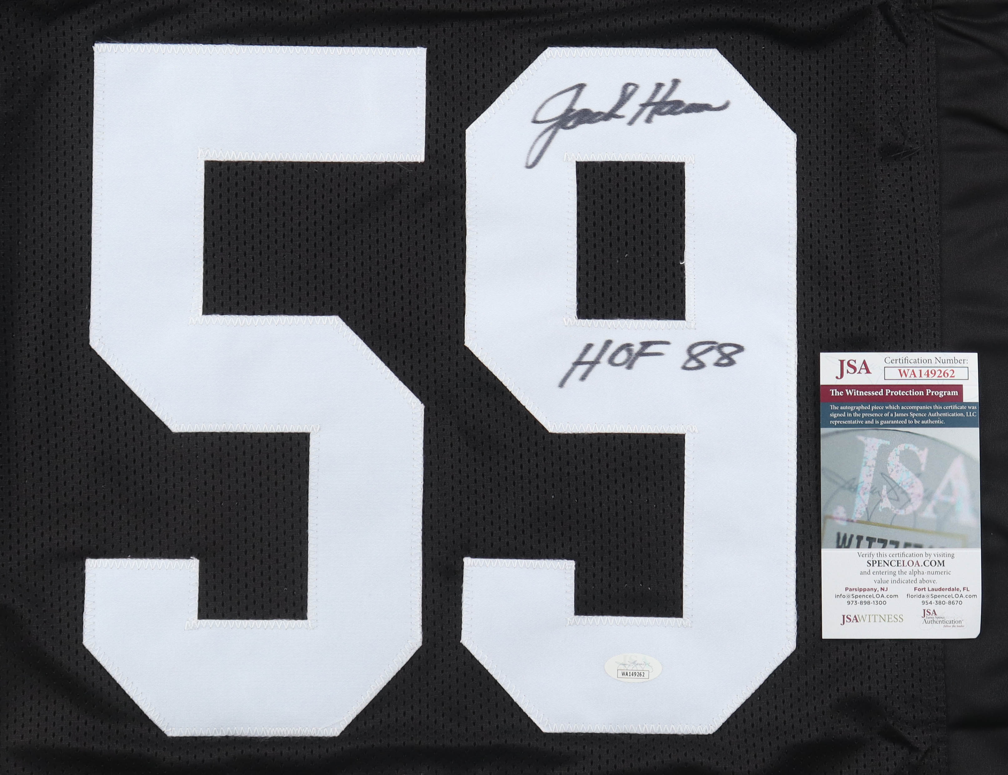 Jack Ham Signed Career Highlight Stat Jersey Inscribed "HOF 88" (JSA) at PristineAuction.com Jack Ham Signed Career Highlight Stat Jersey Inscribed "HOF 88" (JSA) at PristineAuction.com