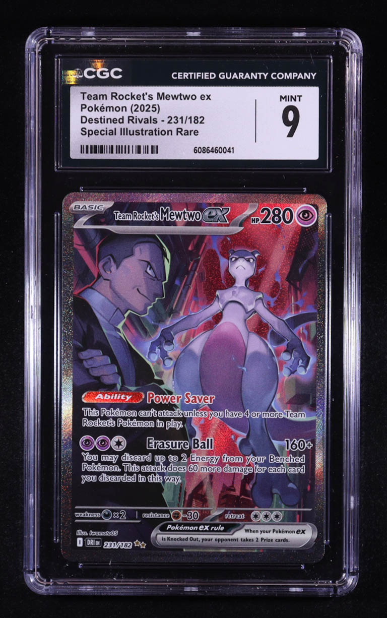 Team Rocket's Mewtwo ex 2025 Pokemon TCG Scarlet and Violet Destined Rivals #231 (CGC 9) at PristineAuction.com Team Rocket's Mewtwo ex 2025 Pokemon TCG Scarlet and Violet Destined Rivals #231 (CGC 9) at PristineAuction.com
