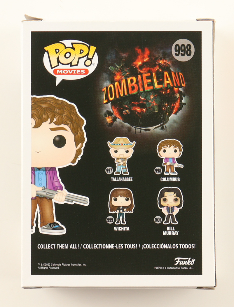 Jesse Eisenberg Signed "Zombieland" #998 Columbus Funko Pop! Vinyl Figure (ACOA) at PristineAuction.com Jesse Eisenberg Signed "Zombieland" #998 Columbus Funko Pop! Vinyl Figure (ACOA) at PristineAuction.com