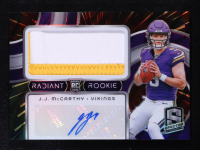 JJ McCarthy 2024 Panini Spectra Radiant Rookie Patch Signatures Hyper #1 RC #42/60 at PristineAuction.com