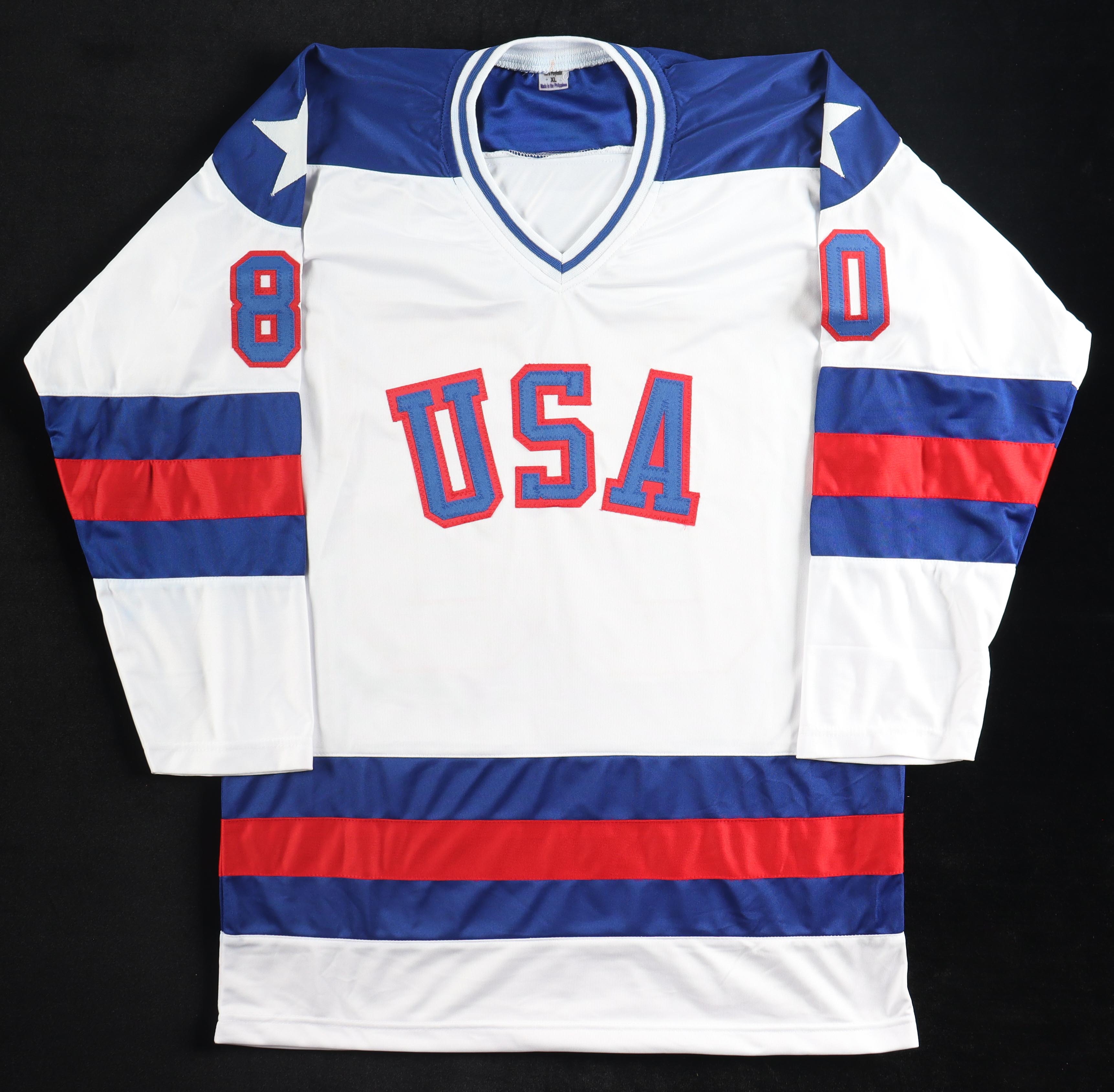 1980 Team USA | "Miracle on Ice" | Jersey Signed by (18) with Mike Eruzione, Jim Craig, Mark Johnson, Neal Broten (Beckett) at PristineAuction.com 1980 Team USA | "Miracle on Ice" | Jersey Signed by (18) with Mike Eruzione, Jim Craig, Mark Johnson, Neal Broten (Beckett) at PristineAuction.com