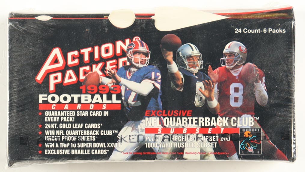 1993 Action Packed Football Quarterback Club Hobby Box at PristineAuction.com 1993 Action Packed Football Quarterback Club Hobby Box at PristineAuction.com