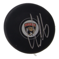 Aleksander Barkov Signed Panthers Logo Hockey Puck (Beckett) at PristineAuction.com