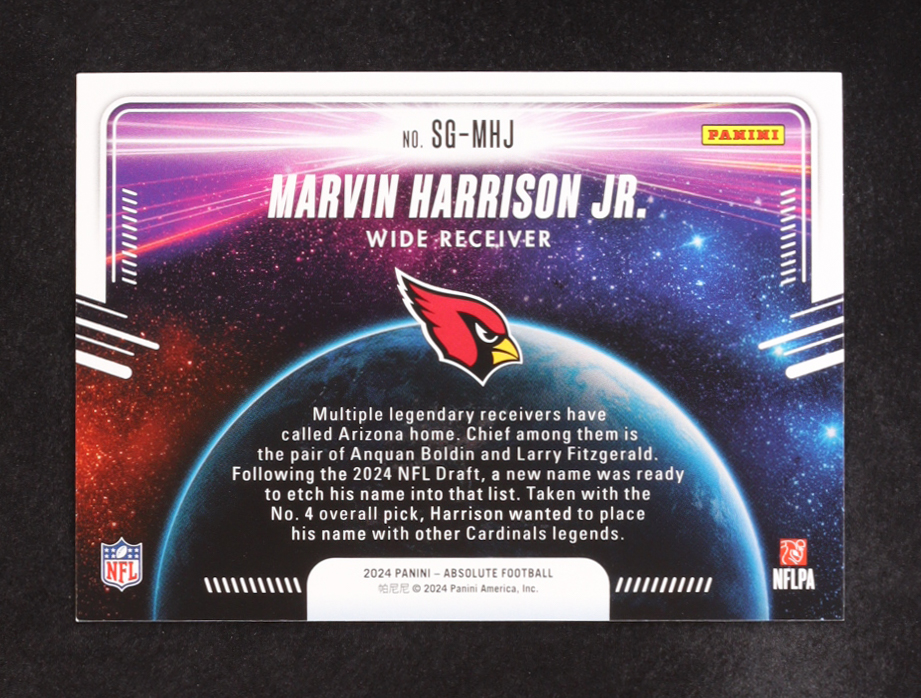 Marvin Harrison Jr. 2024 Absolute Star Gazing #20 RC at PristineAuction.com Marvin Harrison Jr. 2024 Absolute Star Gazing #20 RC at PristineAuction.com