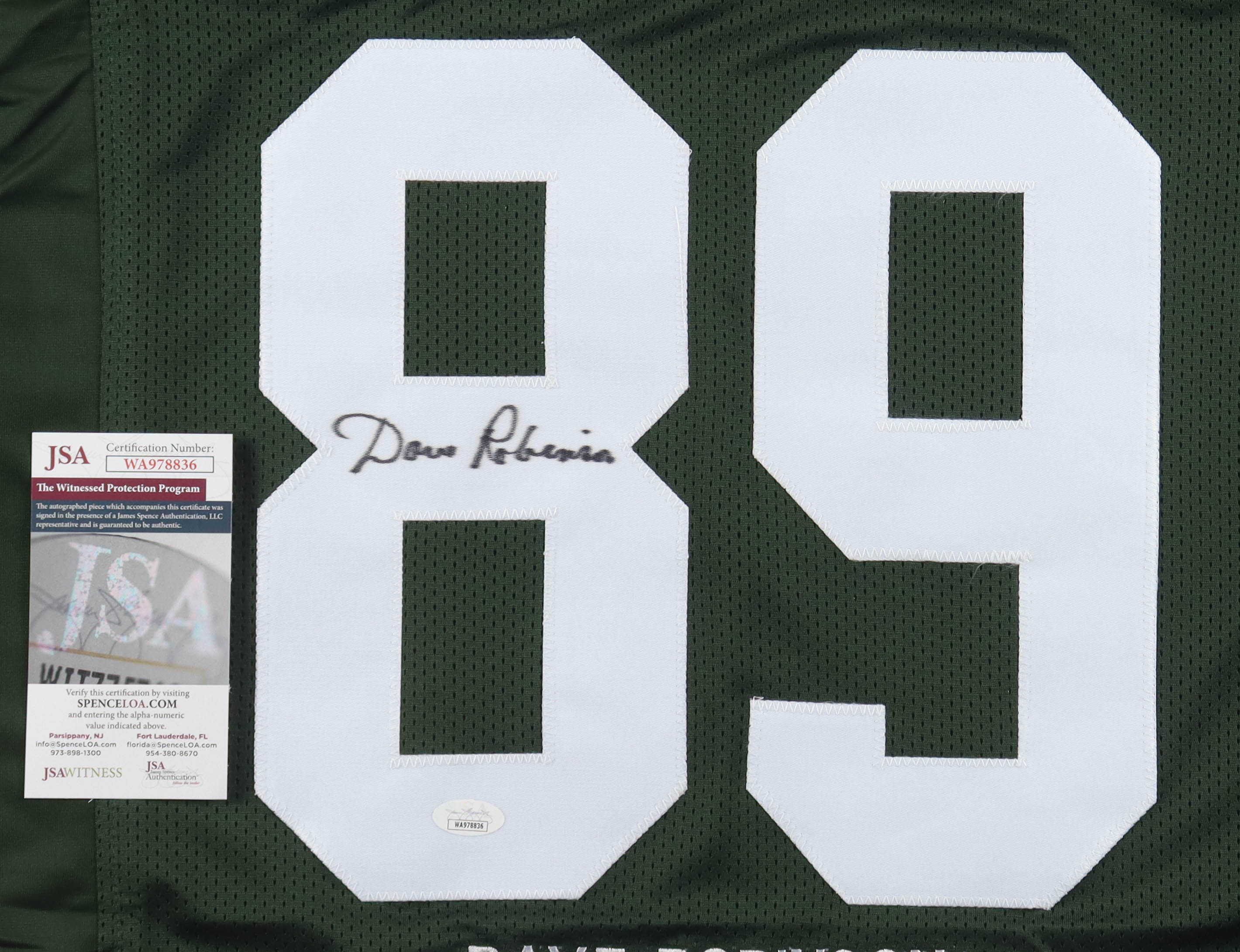 Dave Robinson Signed Career Highlight Stat Jersey (JSA) at PristineAuction.com Dave Robinson Signed Career Highlight Stat Jersey (JSA) at PristineAuction.com