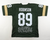 Dave Robinson Signed Career Highlight Stat Jersey (JSA) at PristineAuction.com