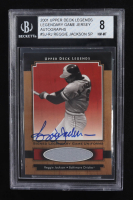 Reggie Jackson 2001 Upper Deck Legends Legendary Game Jersey Autographs #SJRJ SP (BGS 8) at PristineAuction.com