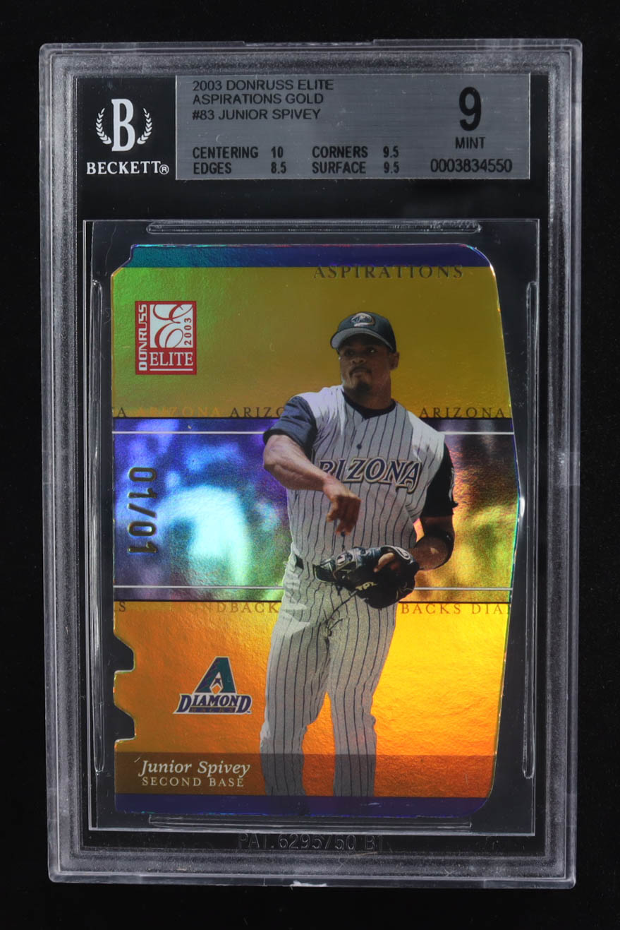 Junior Spivey 2003 Donruss Elite Aspirations Gold #83 #1/1 (BGS 9) at PristineAuction.com Junior Spivey 2003 Donruss Elite Aspirations Gold #83 #1/1 (BGS 9) at PristineAuction.com