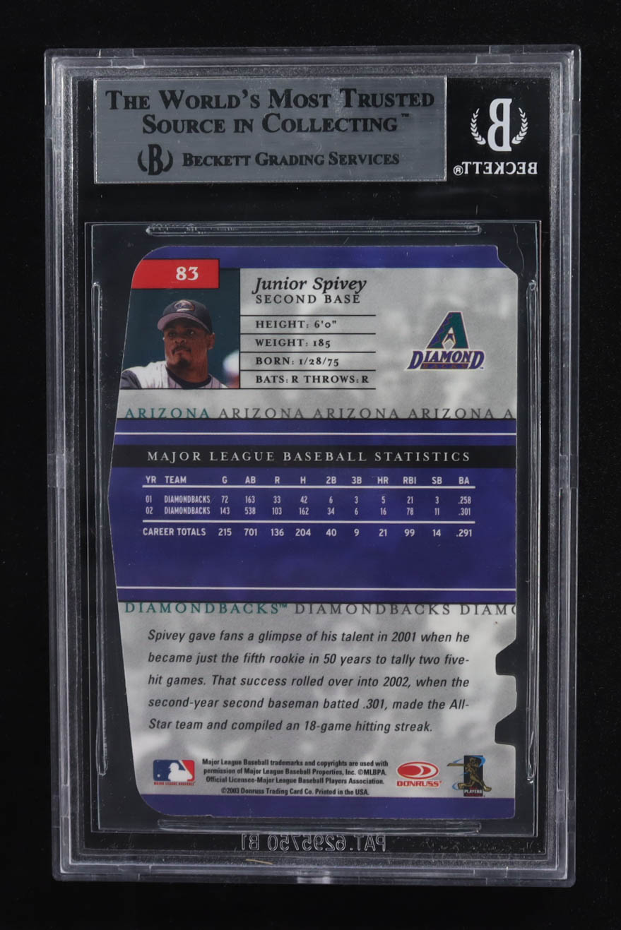 Junior Spivey 2003 Donruss Elite Aspirations Gold #83 #1/1 (BGS 9) at PristineAuction.com Junior Spivey 2003 Donruss Elite Aspirations Gold #83 #1/1 (BGS 9) at PristineAuction.com